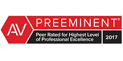 Martindale-Hubbell AV Preeminent, Peer Rated for Highest Level of Professional Excellence 2017